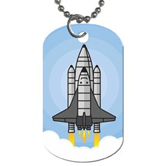 Rocket Shuttle Spaceship Science Dog Tag (two Sides) by Sarkoni