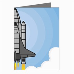 Rocket Shuttle Spaceship Science Greeting Cards (Pkg of 8)