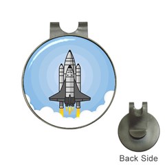 Rocket Shuttle Spaceship Science Hat Clips with Golf Markers