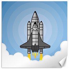 Rocket Shuttle Spaceship Science Canvas 12  x 12 