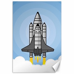 Rocket Shuttle Spaceship Science Canvas 12  x 18 