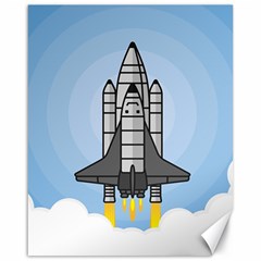 Rocket Shuttle Spaceship Science Canvas 16  x 20 