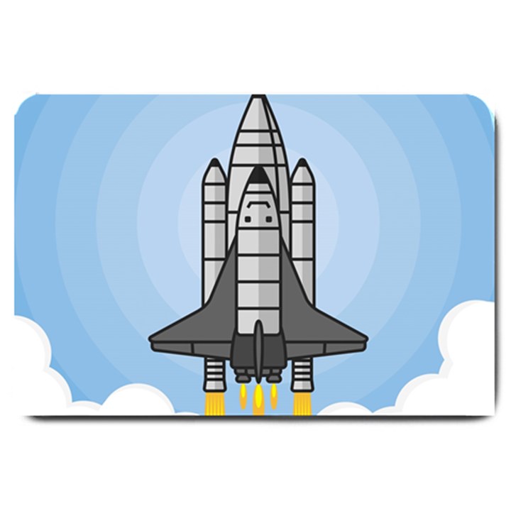 Rocket Shuttle Spaceship Science Large Doormat