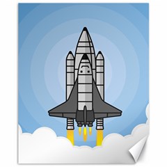 Rocket Shuttle Spaceship Science Canvas 11  x 14 