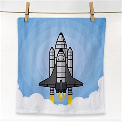 Rocket Shuttle Spaceship Science Face Towel