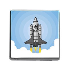 Rocket Shuttle Spaceship Science Memory Card Reader (Square 5 Slot)