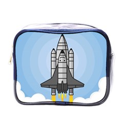 Rocket Shuttle Spaceship Science Mini Toiletries Bag (One Side)