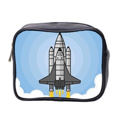 Rocket Shuttle Spaceship Science Mini Toiletries Bag (Two Sides)