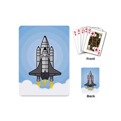 Rocket Shuttle Spaceship Science Playing Cards Single Design (mini) by Sarkoni