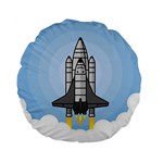 Rocket Shuttle Spaceship Science Standard 15  Premium Flano Round Cushions Front