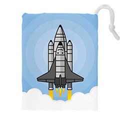 Rocket Shuttle Spaceship Science Drawstring Pouch (5xl) by Sarkoni