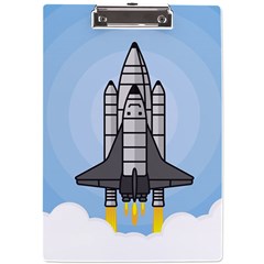 Rocket Shuttle Spaceship Science A4 Acrylic Clipboard