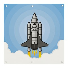 Rocket Shuttle Spaceship Science Banner and Sign 3  x 3 