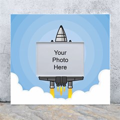 Rocket Shuttle Spaceship Science White Wall Photo Frame 5  x 7 