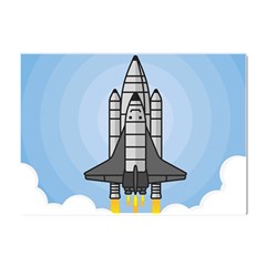 Rocket Shuttle Spaceship Science Crystal Sticker (a4) by Sarkoni