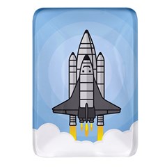 Rocket Shuttle Spaceship Science Rectangular Glass Fridge Magnet (4 Pack) by Sarkoni