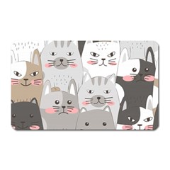 Cute Cats Seamless Pattern Magnet (rectangular) by Sarkoni