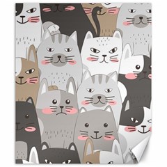 Cute Cats Seamless Pattern Canvas 20  X 24  by Sarkoni