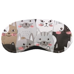 Cute Cats Seamless Pattern Sleep Mask by Sarkoni