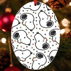 Dog Pattern Uv Print Acrylic Ornament Oval by Sarkoni