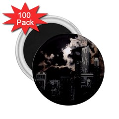 City Night Moon Skyline Skyscraper 2 25  Magnets (100 Pack)  by Grandong