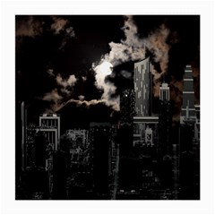 City Night Moon Skyline Skyscraper Medium Glasses Cloth (2 Sides)