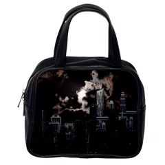 City Night Moon Skyline Skyscraper Classic Handbag (one Side) by Grandong