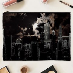 City Night Moon Skyline Skyscraper Cosmetic Bag (xxxl) by Grandong