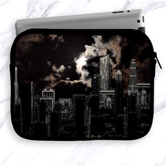 City Night Moon Skyline Skyscraper Apple Ipad 2/3/4 Zipper Cases by Grandong