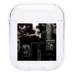 City Night Moon Skyline Skyscraper Hard Pc Airpods 1/2 Case by Grandong