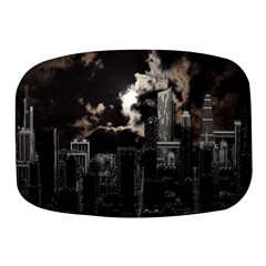 City Night Moon Skyline Skyscraper Mini Square Pill Box by Grandong