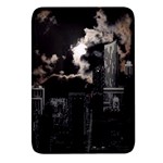 City Night Moon Skyline Skyscraper Rectangular Glass Fridge Magnet (4 pack) Front