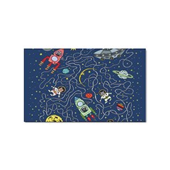 Cat Cosmos Cosmonaut Rocket Sticker (rectangular) by Grandong