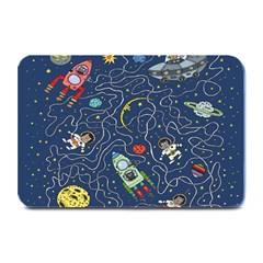 Cat Cosmos Cosmonaut Rocket Plate Mats by Grandong