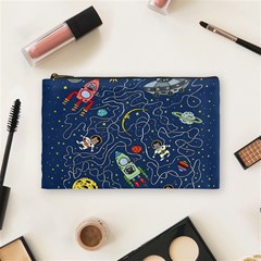 Cat Cosmos Cosmonaut Rocket Cosmetic Bag (medium) by Grandong