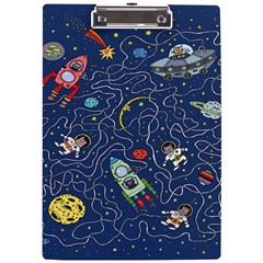 Cat Cosmos Cosmonaut Rocket A4 Acrylic Clipboard by Grandong