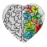 Brain Mind Psychology Idea Drawing Ornament (Heart) Front