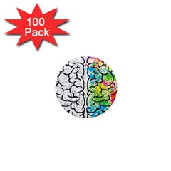 Brain Mind Psychology Idea Drawing 1  Mini Magnets (100 Pack)  by Grandong