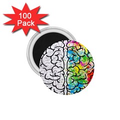 Brain Mind Psychology Idea Drawing 1 75  Magnets (100 Pack)  by Grandong