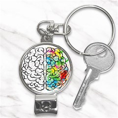 Brain Mind Psychology Idea Drawing Nail Clippers Key Chain by Grandong