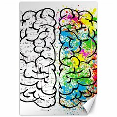 Brain Mind Psychology Idea Drawing Canvas 12  X 18  by Grandong