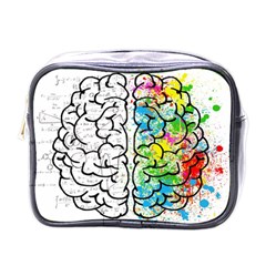 Brain Mind Psychology Idea Drawing Mini Toiletries Bag (one Side) by Grandong