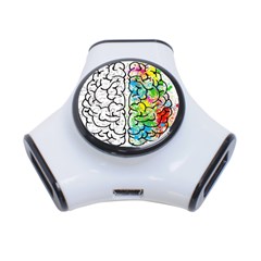 Brain Mind Psychology Idea Drawing 3-port Usb Hub by Grandong