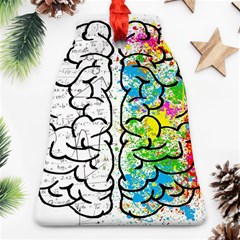 Brain Mind Psychology Idea Drawing Bell Ornament (two Sides) by Grandong