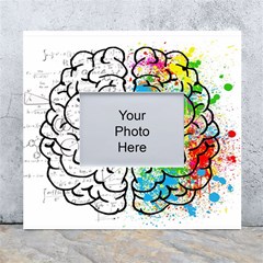 Brain Mind Psychology Idea Drawing White Wall Photo Frame 5  X 7  by Grandong