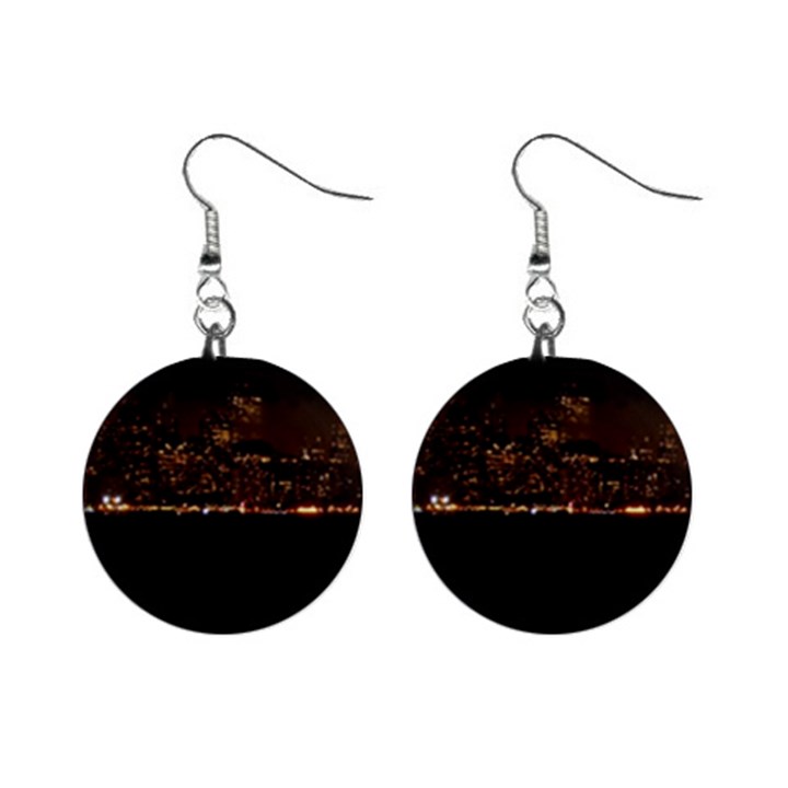 San Fransisco Usa California Water Mini Button Earrings