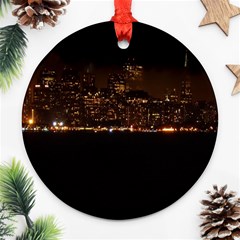 San Fransisco Usa California Water Round Ornament (two Sides) by Grandong