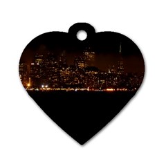 San Fransisco Usa California Water Dog Tag Heart (two Sides) by Grandong