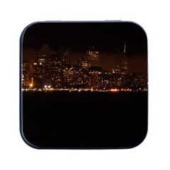 San Fransisco Usa California Water Square Metal Box (black) by Grandong