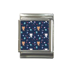 Cute Astronaut Cat With Star Galaxy Elements Seamless Pattern Italian Charm (13mm) by Grandong